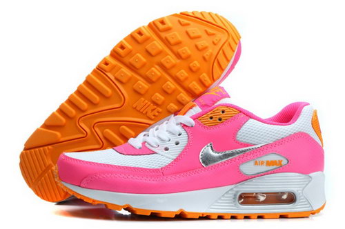 Nike Air Max 90 Womenss Shoes Baby Pink White Silver New Poland